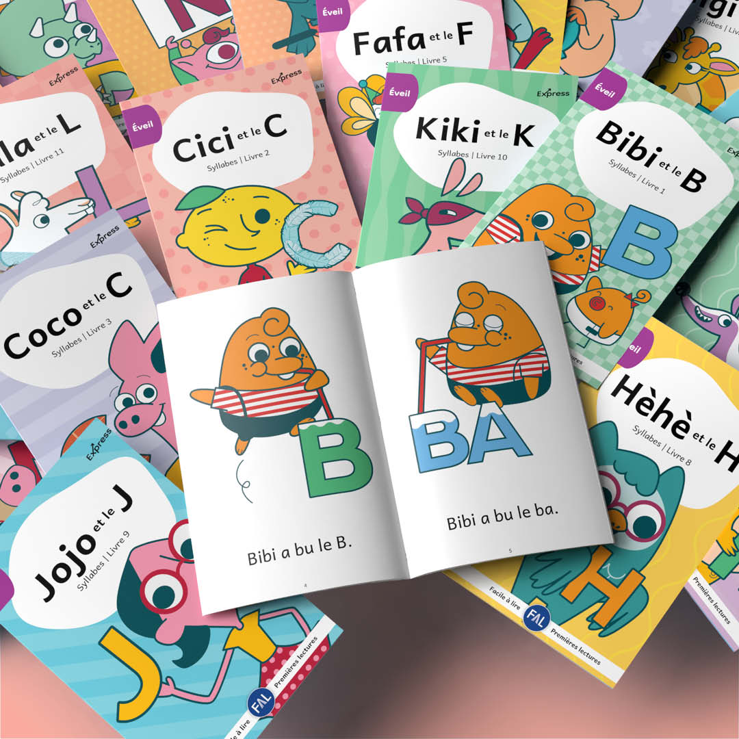 Livres en éventail avec un livre ouvert