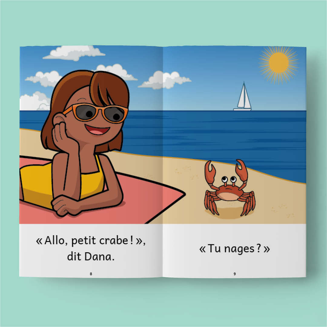 Pages intérieures : Dana parle à un crabe