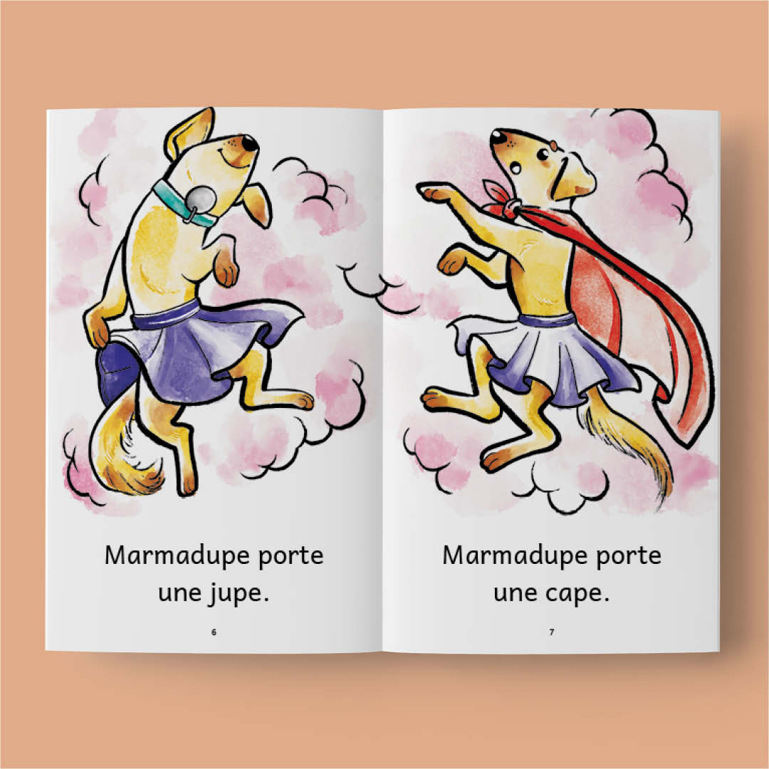 Extrait d'un poème pour enfants sur un chien qui danse