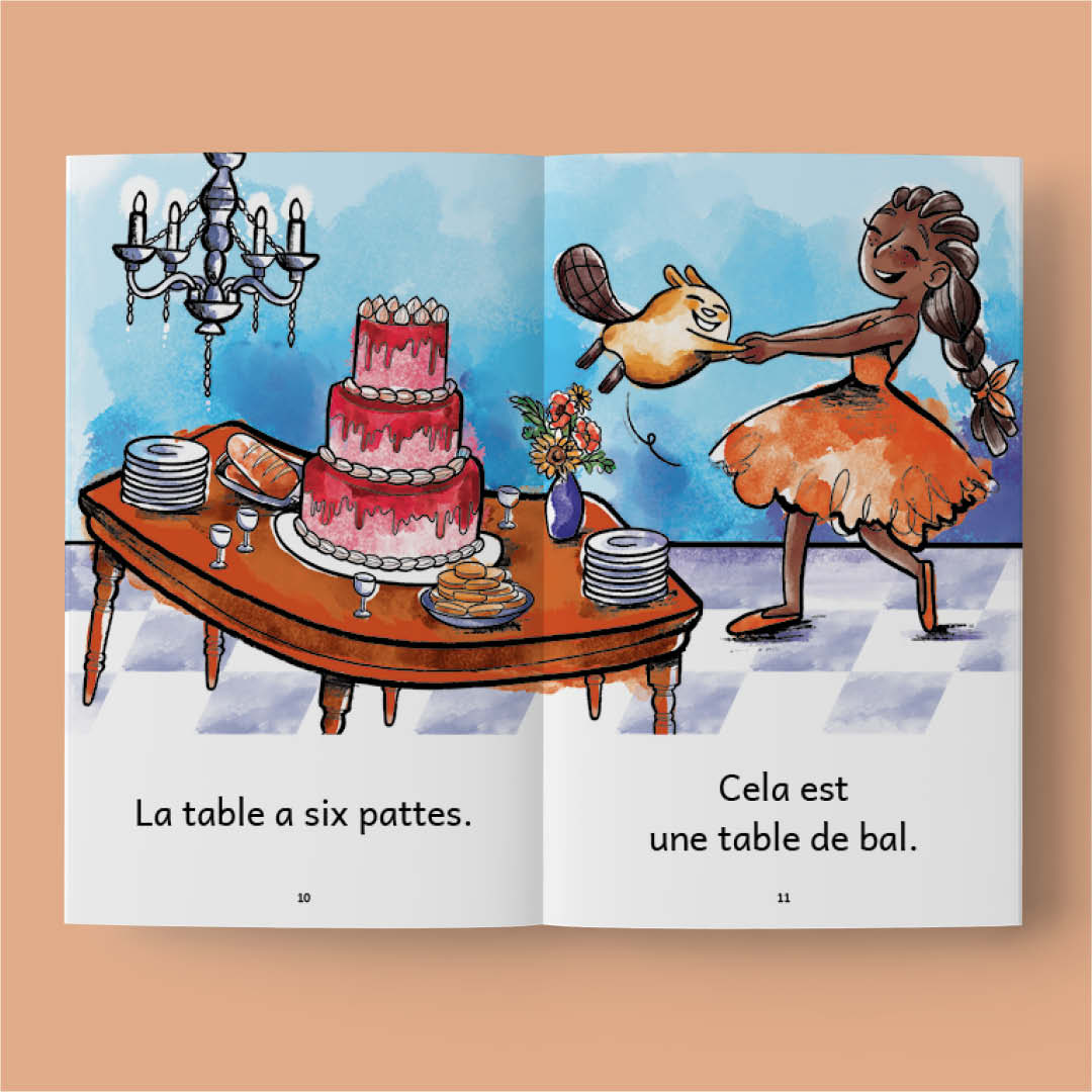 Extraits d'un livre sur une table à mille pattes