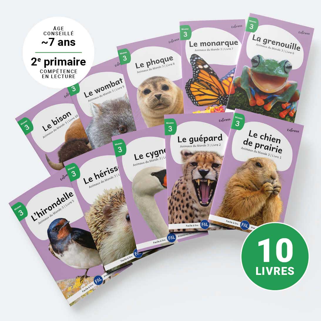 Ensemble des livres Animaux du monde 3
