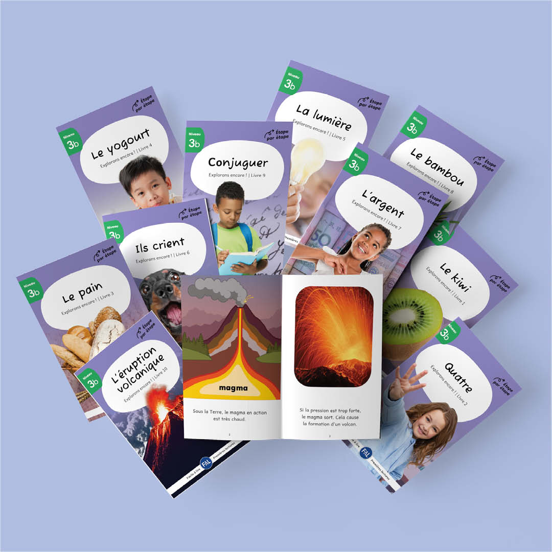 Livres Explorons encore ! en éventail