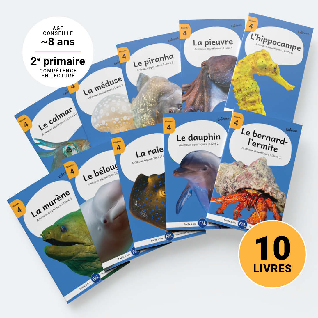 Animaux aquatiques - Série de 10 livres (2026)
