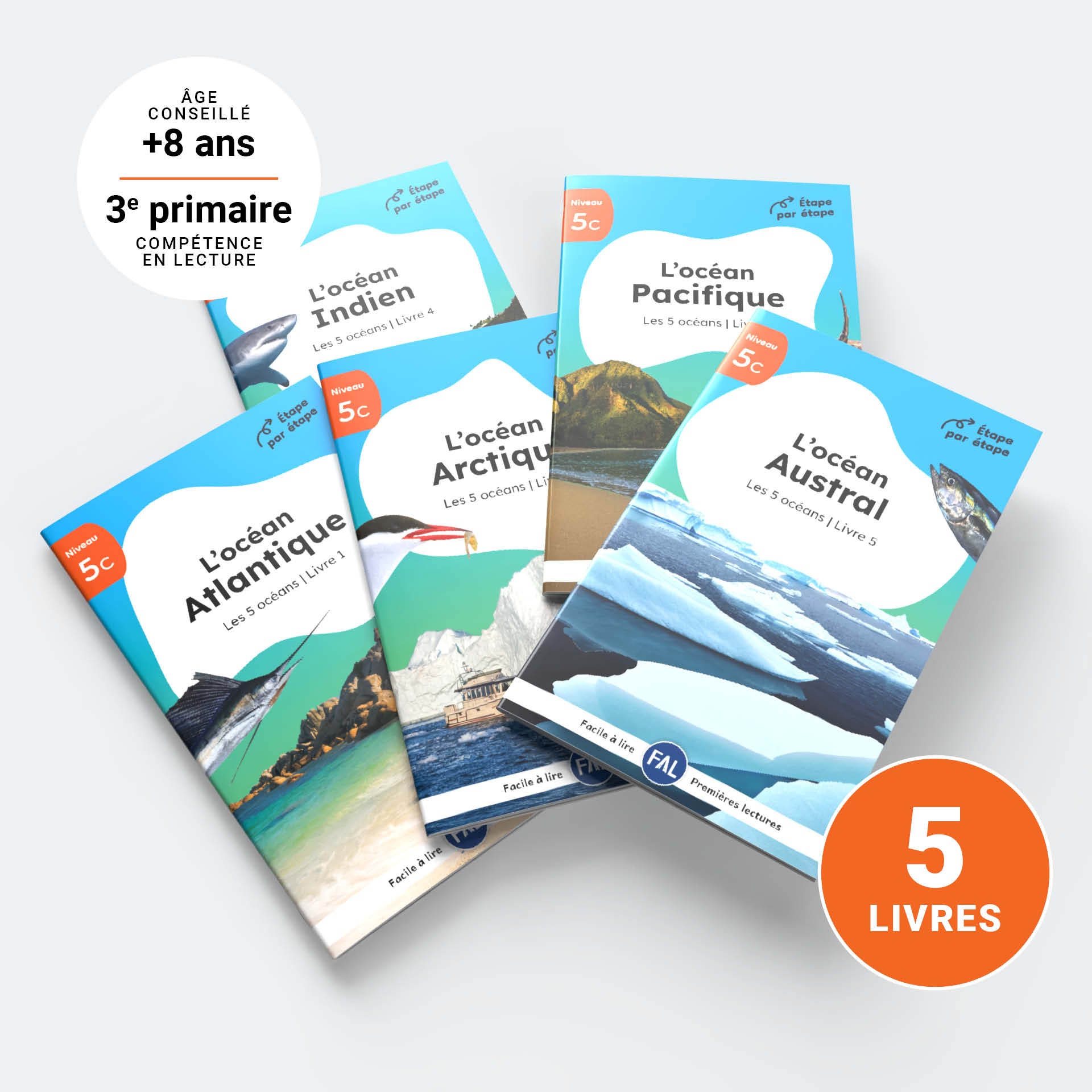 Les 5 océans - Série de 5 livres