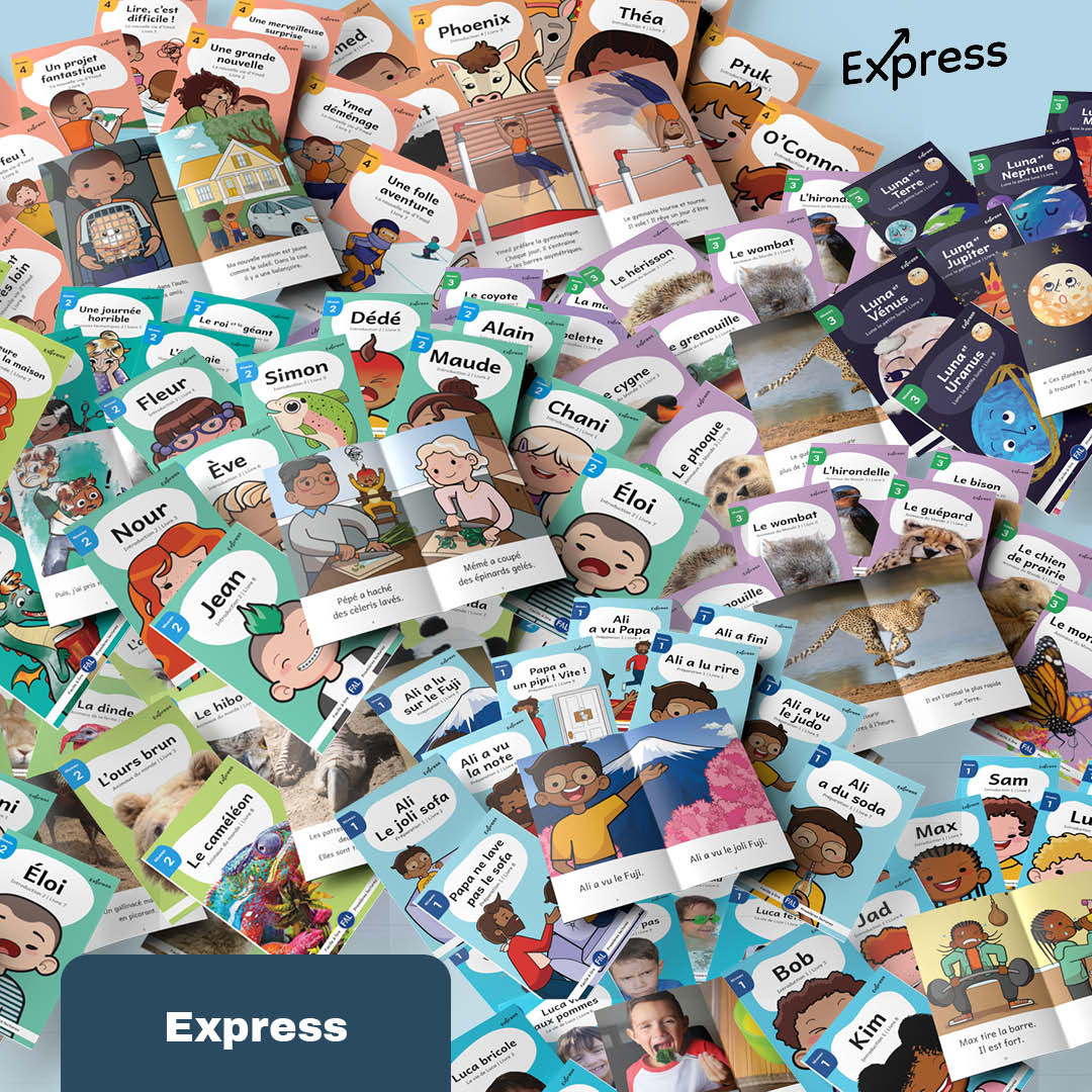 Ensemble de la collection Express - 218 livres imprimés + 80 livres numériques + 1 jeu