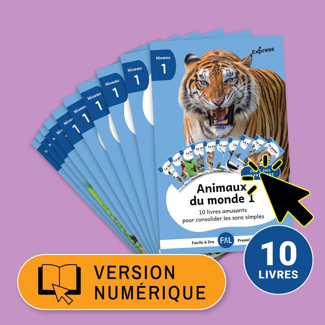 Animaux du monde 1 – 10 livres numériques - Licence classe - 1 an