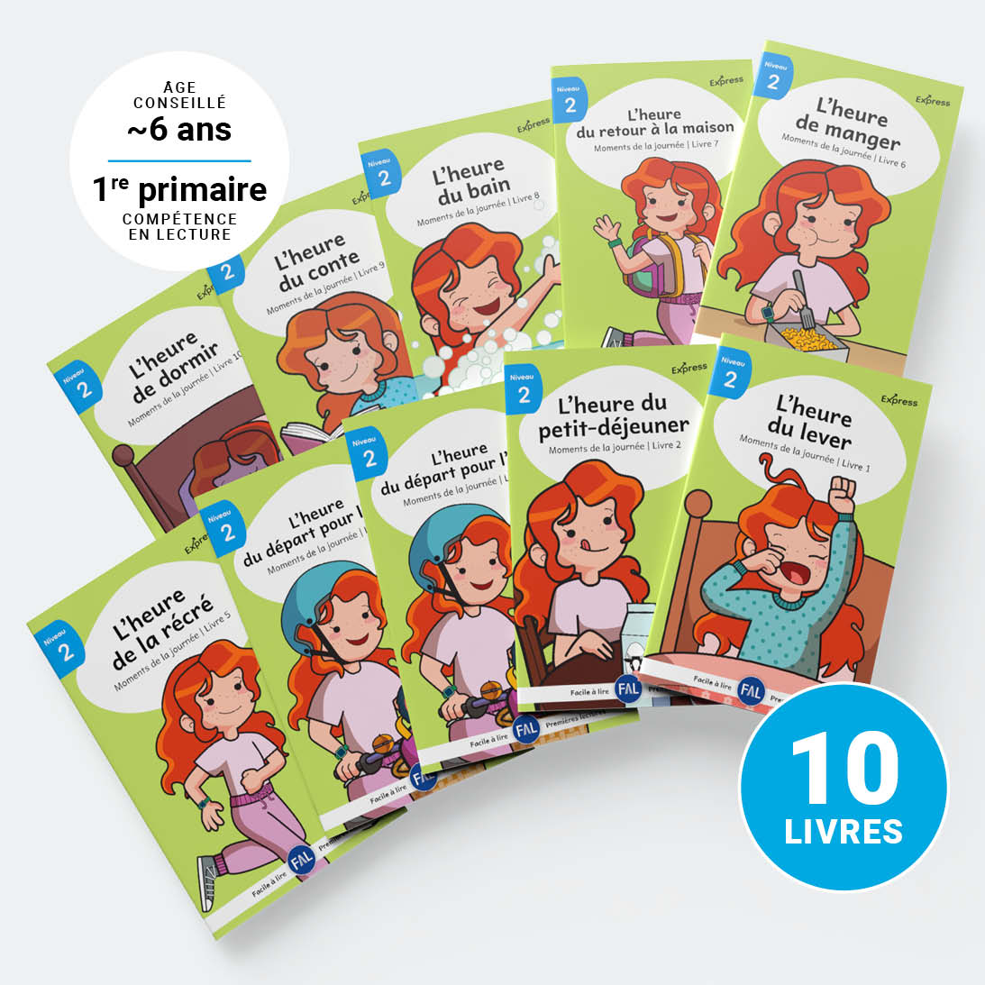 Les moments de la journée – (French beginner readers)