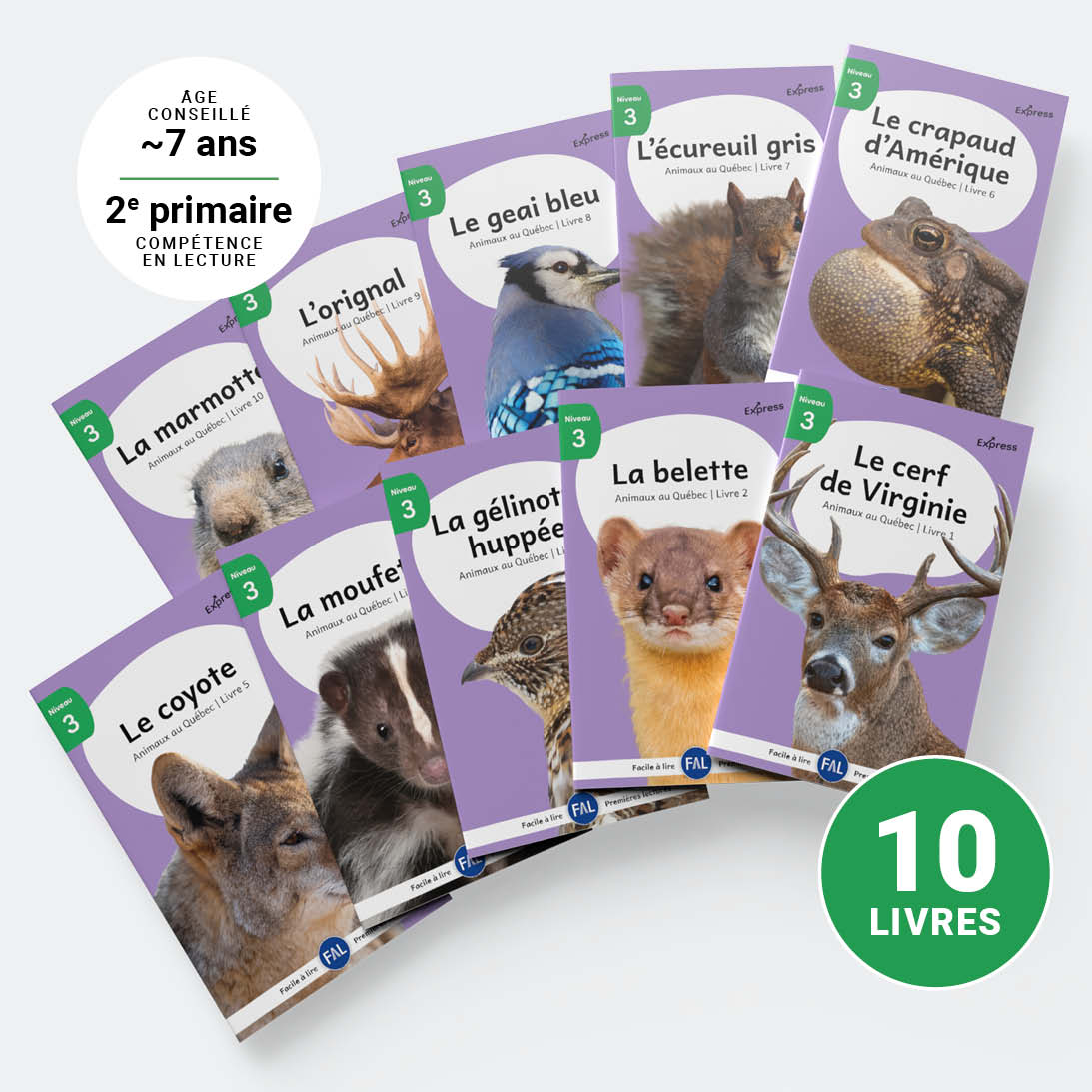 Animaux au Québec – Série de 10 livres (2026)