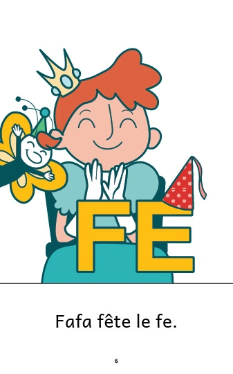 lecture syllabique -Exemple de page du livre Fafa et le F