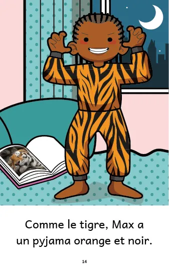 Exemple de page du livre Le tigre