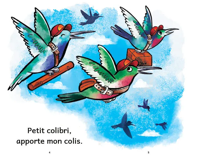 Exemple de page du livre Poste-colibri