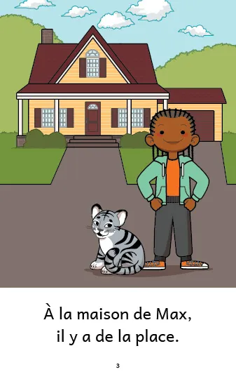 histoires courtes à lire- Exemple de page du livre Max et le tigre