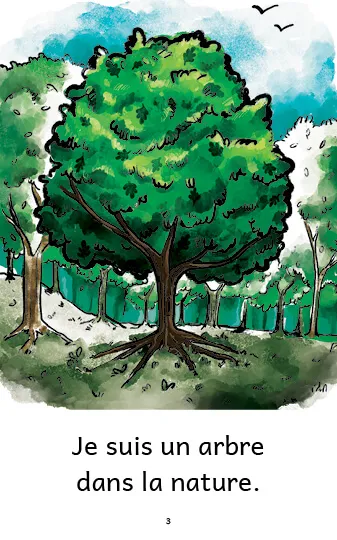 Exemple de page du livre Je suis un arbre