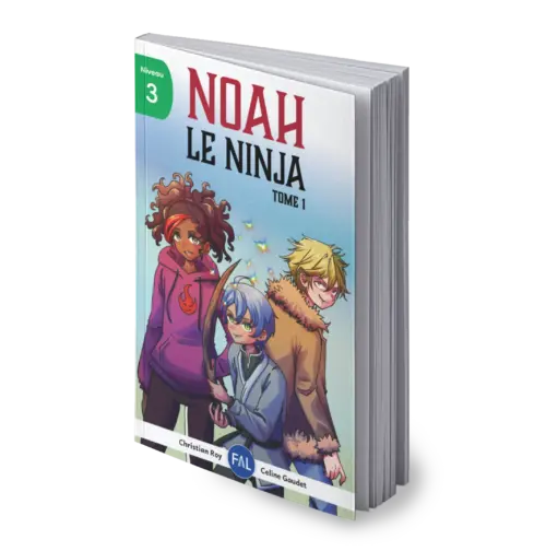 Noah le ninja, un livre captivant et mature, écrit avec un vocabulaire simple et des phrases courtes