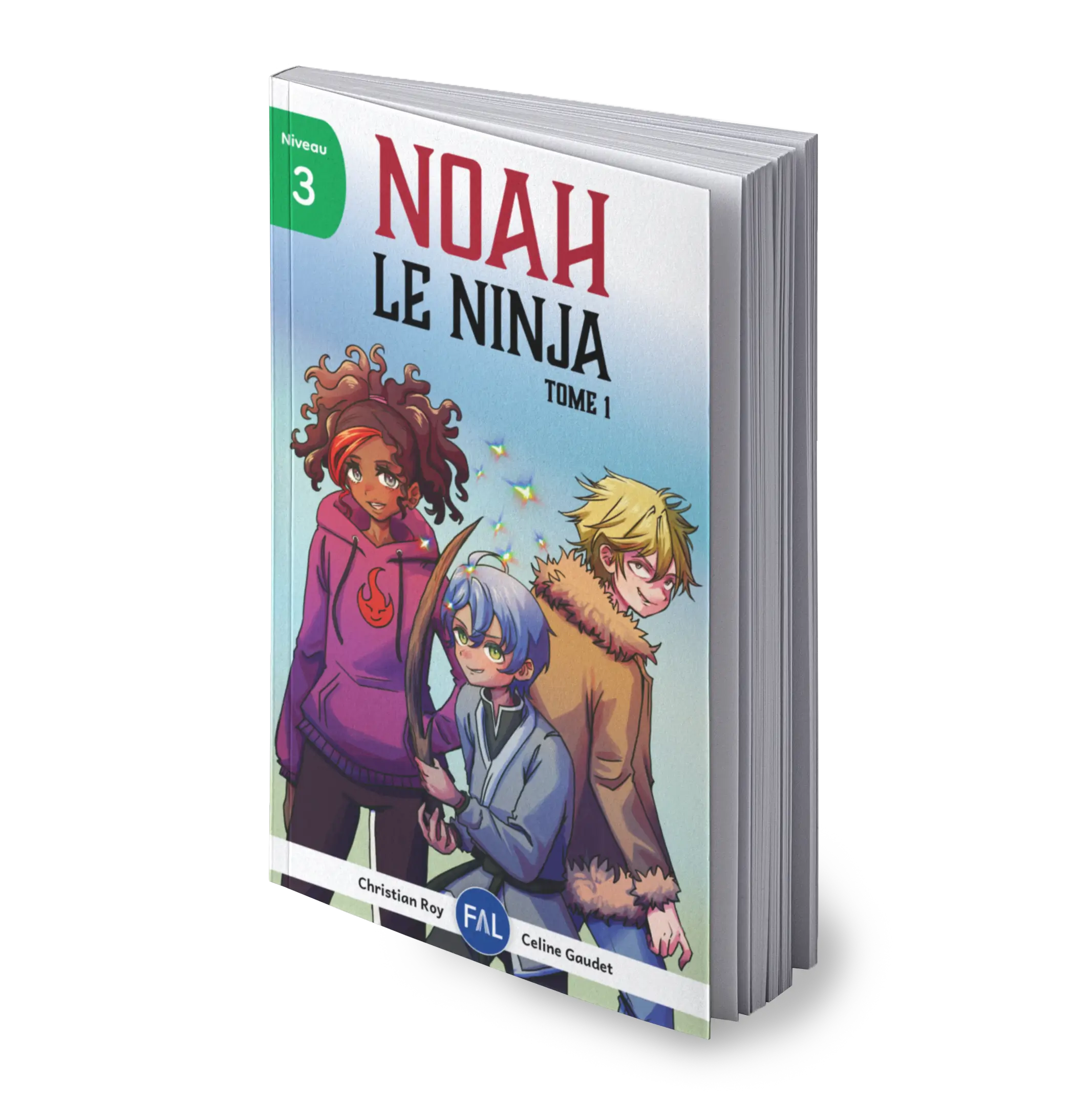Noah le ninja, un livre captivant et mature, écrit avec un vocabulaire simple et des phrases courtes